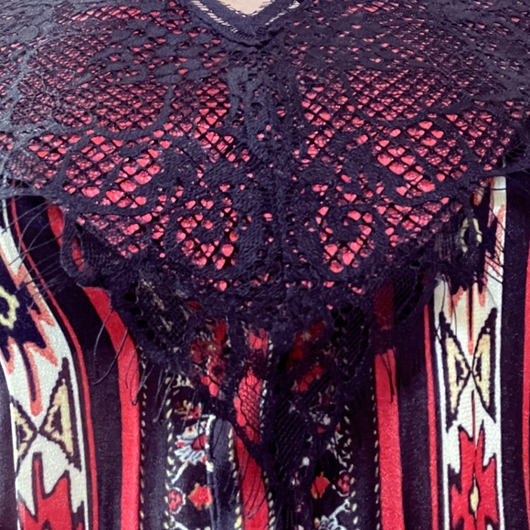 Metallic Leather Bib Necklace.